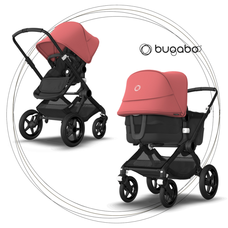 BUGABOO Fox 3 - 2. kombinácia Podvozok Black / Sunrise Red