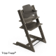 STOKKE Tripp Trapp jedálenská stolička hazy grey, baby set, pultík White