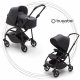 BUGABOO Bee 6 Mineral - 2 kombinácia podvozok BLACK, poťah športového sedadla BLACK, hlboká vanička BLACK, strieška BLACK