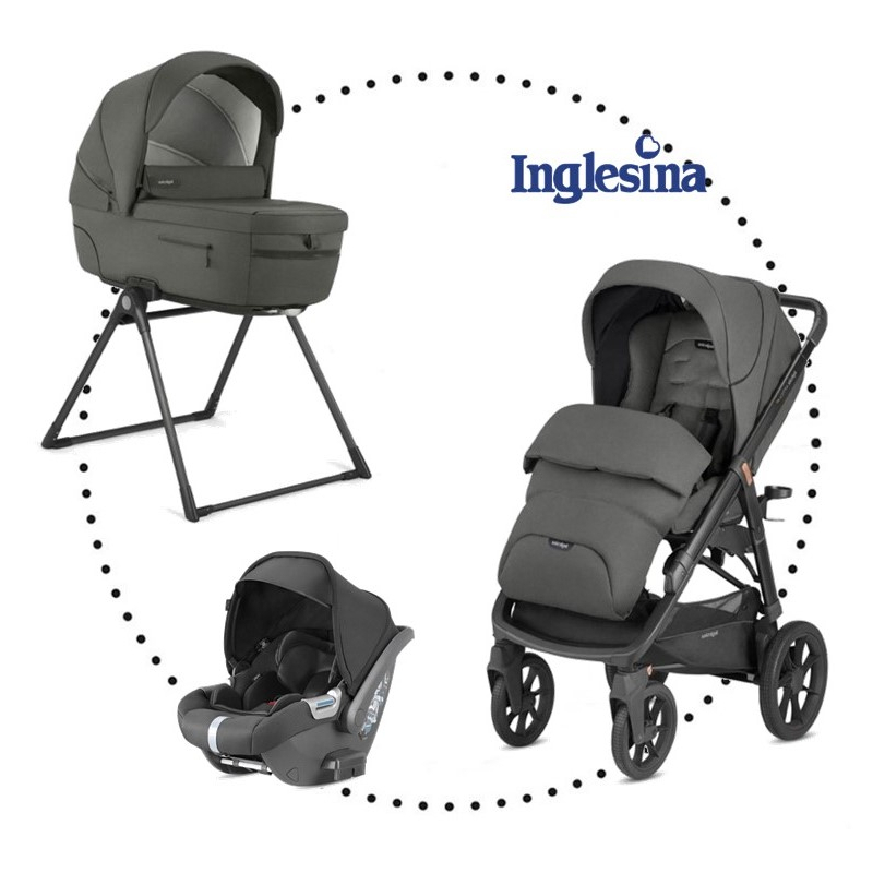 INGLESINA Aptica XT 2022 3.kombinácia - CHARCOAL GREY hlboká vanička, športová sedačka, autosedačka CAB