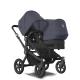 Súrodenecký kočík BUGABOO Donkey 5 Duo Podvozok Black , set textílií Midnight Black striešky