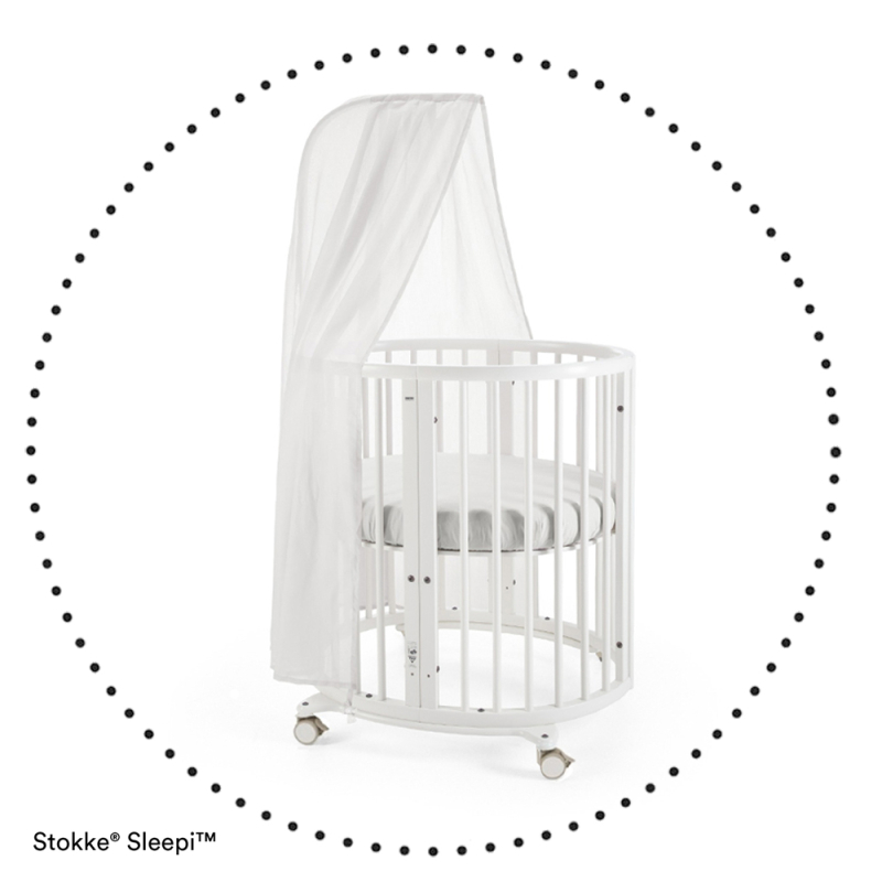 Postieľka Sleepi, Komoda STOKKE Home Dresser White + prebaľovacia podložka