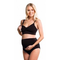 Bezšvová podprsenka na kojenie s gelovou kosticou CARRIWELL C-3100 čierna - XL