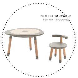 STOKKE MuTable Set malý ( stolík, stolička ) - Dove Grey