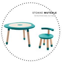 STOKKE MuTable Set malý ( stolík, stolička ) - Tiffany