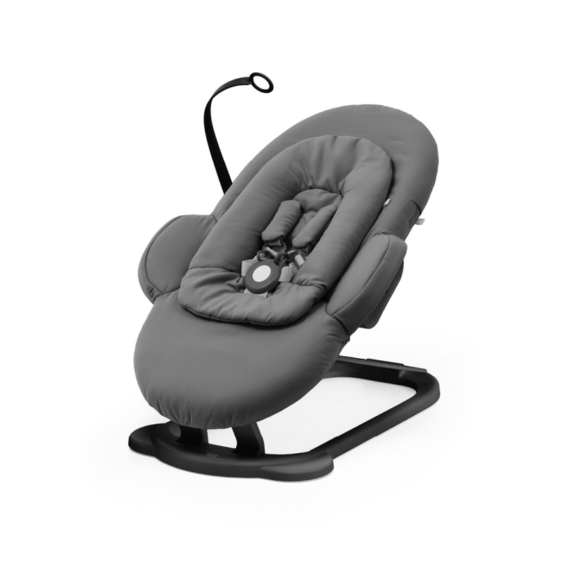 Lehátko STOKKE Steps Herringbone Grey s čierným rámom