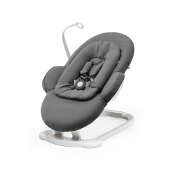 Lehátko STOKKE Steps Herringbone Grey s bielim rámom