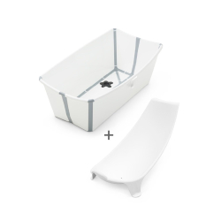 Set STOKKE Flexi bath Vanička na kúpanie s termosenzitívnou nálepkou White + Lehátko White