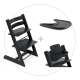 STOKKE Tripp Trapp jedálenská stolička black, baby set, pultík White