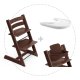 STOKKE Tripp Trapp jedálenská stolička walnut brown, baby set, pultík White