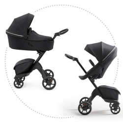 STOKKE Xplory X Black/Black Športový kočík, hlboká vanička rich black