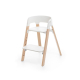 STOKKE Steps stolička Natural + plastový sedák White