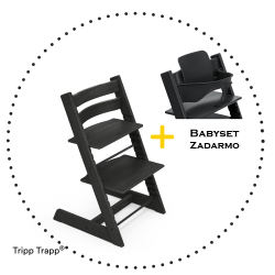 Stokke Tripp Trapp Oak jedálenská stolička black