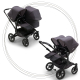 BUGABOO Donkey 5 Mineral Duo Podvozok Black poťah športového sedadla, hlboká vanička WASHED BLACK strieška WASHED BLACK