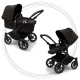BUGABOO Donkey 5 Mono Podvozok Black poťah športového sedadla, hlboká vanička MIDNIGHT BLACK strieška MIDNIGHT BLACK