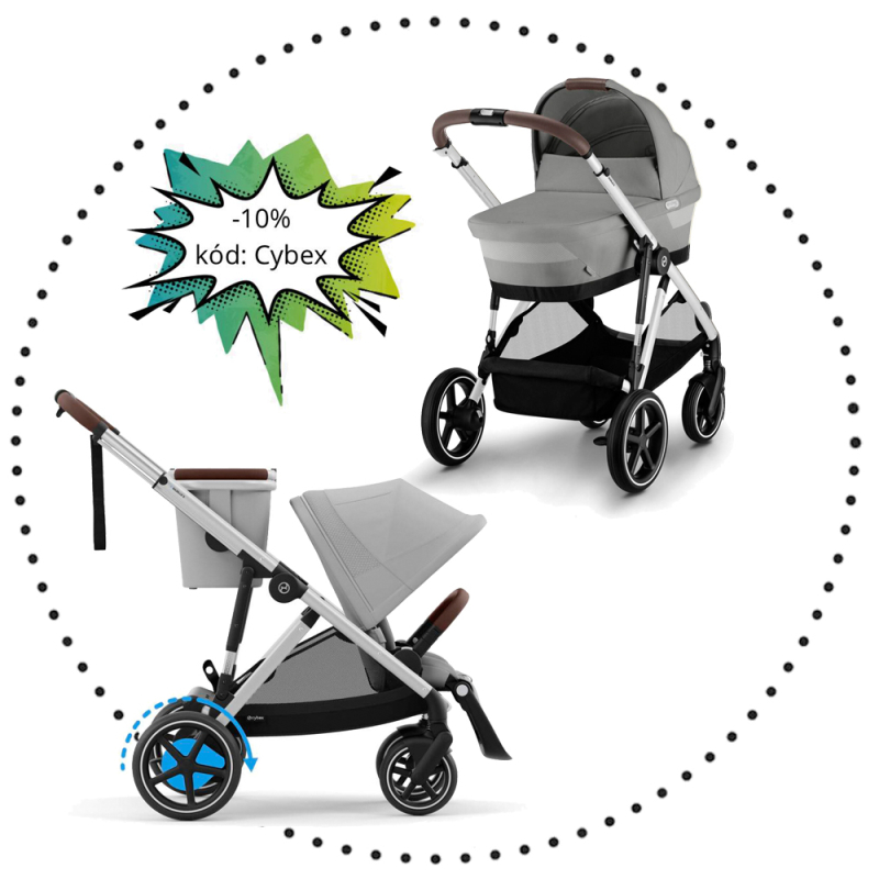 CYBEX e-Gazelle 2.kombinácia - Stone grey