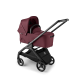 BUGABOO Set Dragonfly - black/dark cherry + autosedačka JOIE i-level eclipse + adaptéry