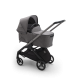 BUGABOO Set Dragonfly - black/grey melange + autosedačka JOIE i-level eclipse + adaptéry