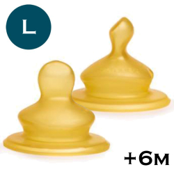 SUAVINEX Cumlík anatomický 6+ M / Rýchly prietok Latex 2 ks