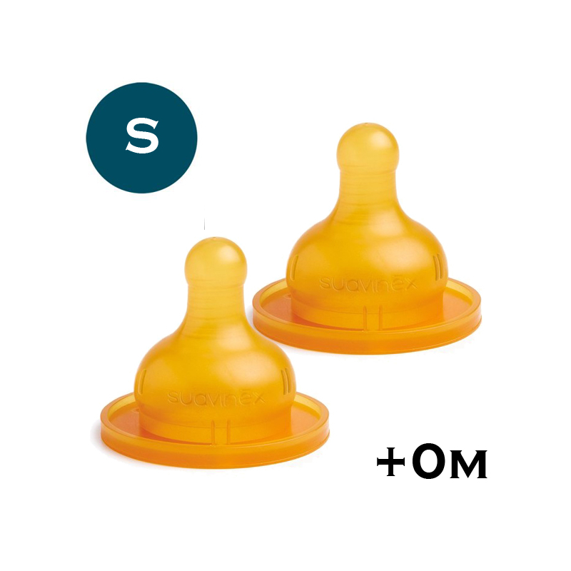 SUAVINEX Cumlík +0 M / Pomalý prietok - Latex 2 ks