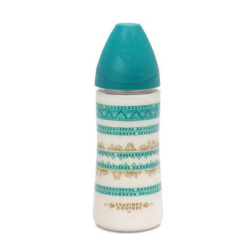 SUAVINEX fľaša premium360ml +4m rýchly prietok svetlomodrá