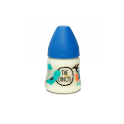 SUAVINEX fľaša 150ml +0m 3 pozičný Modrý Dino