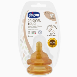 CHICCO Cumlík na fľašu Original Touch latex, variabilný 2-4m2 ks