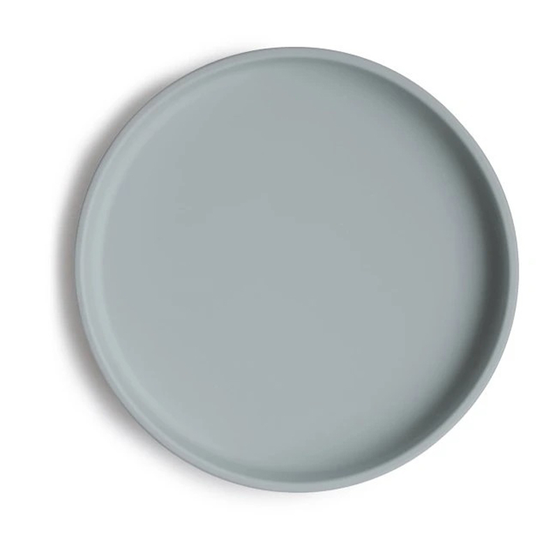 MUSHIE silikónový tanier s prísavkou - Powder blue