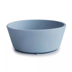 MUSHIE klip na cumlík silikónova miska s prísavkou - Powder Blue
