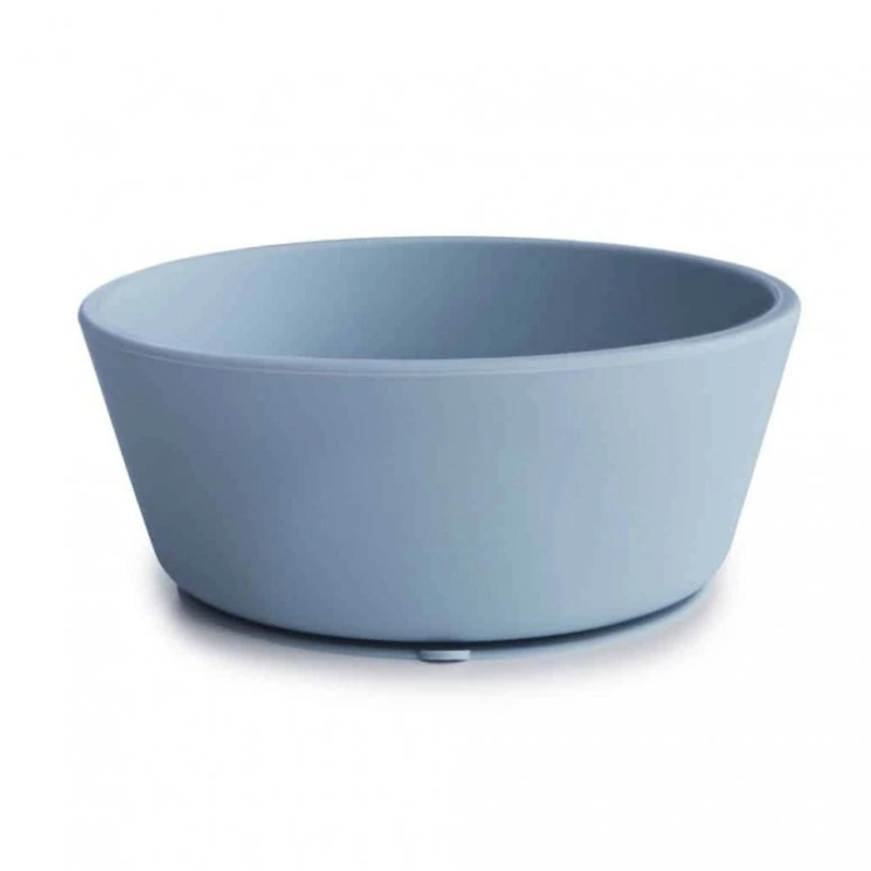 MUSHIE klip na cumlík silikónova miska s prísavkou - Powder Blue