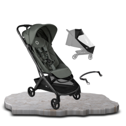 Športový kočík BUGABOO Butterfly 2 forest green + madlo + pláštenka