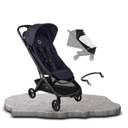 Športový kočík BUGABOO Butterfly 2 deep indigo + madlo + pláštenka