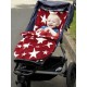 BuggySnuggle Fusak Fur Red/White Stars