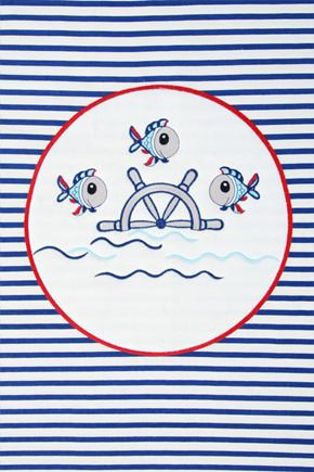 Posteľný set GLUCK 3-dielny s ochranným mantinelom MARINE