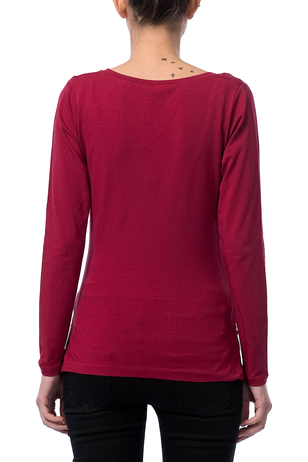 MAMIMODE Tričko s motívom Baby Flucht Dark Red