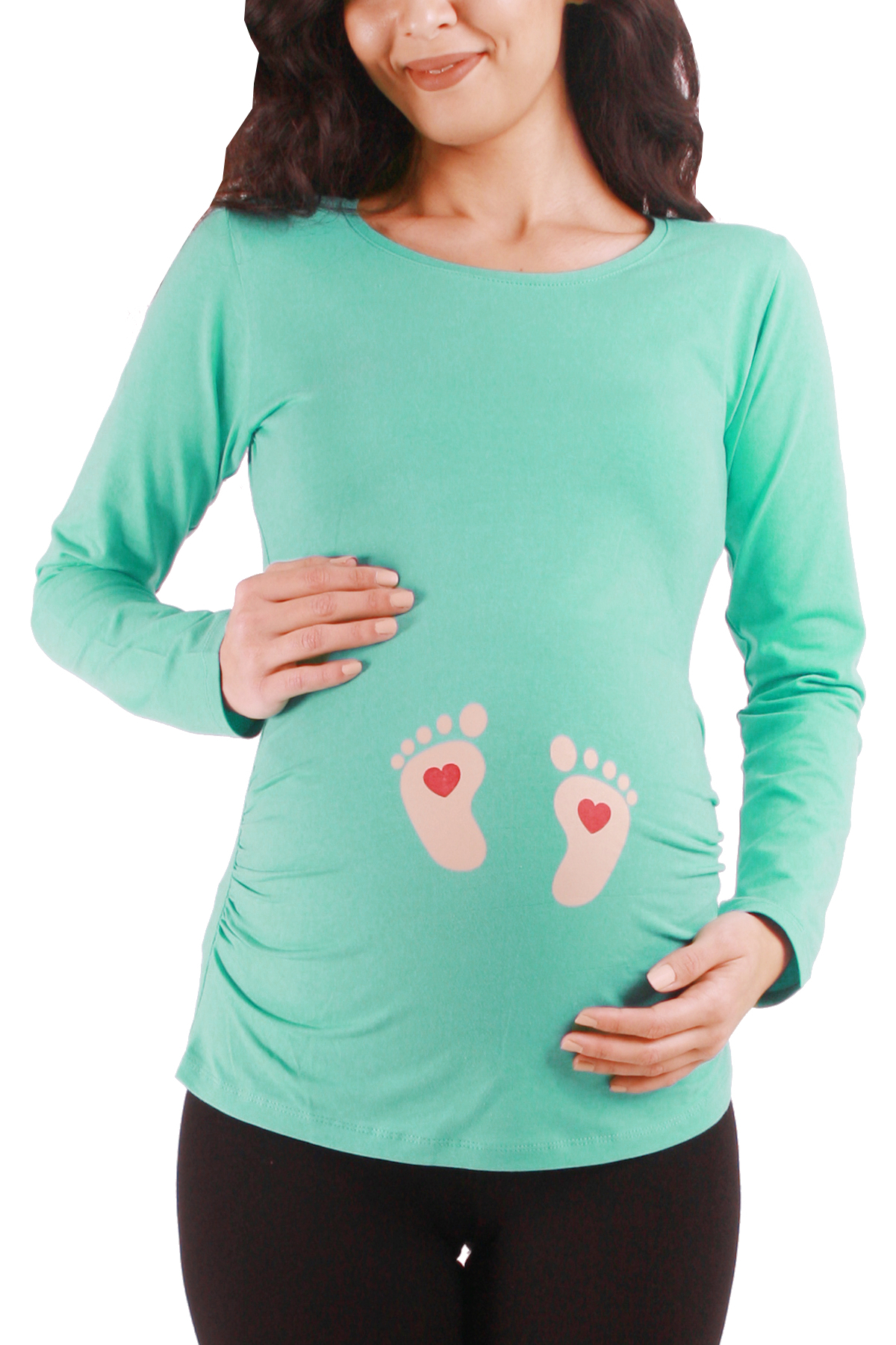 MAMIMODE Tričko s motívom BABY FUSSE Mint