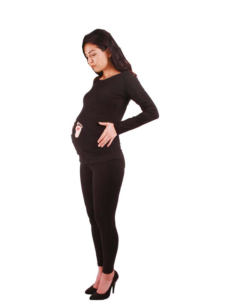 MAMIMODE Tričko s motívom BABY FUSSE Black