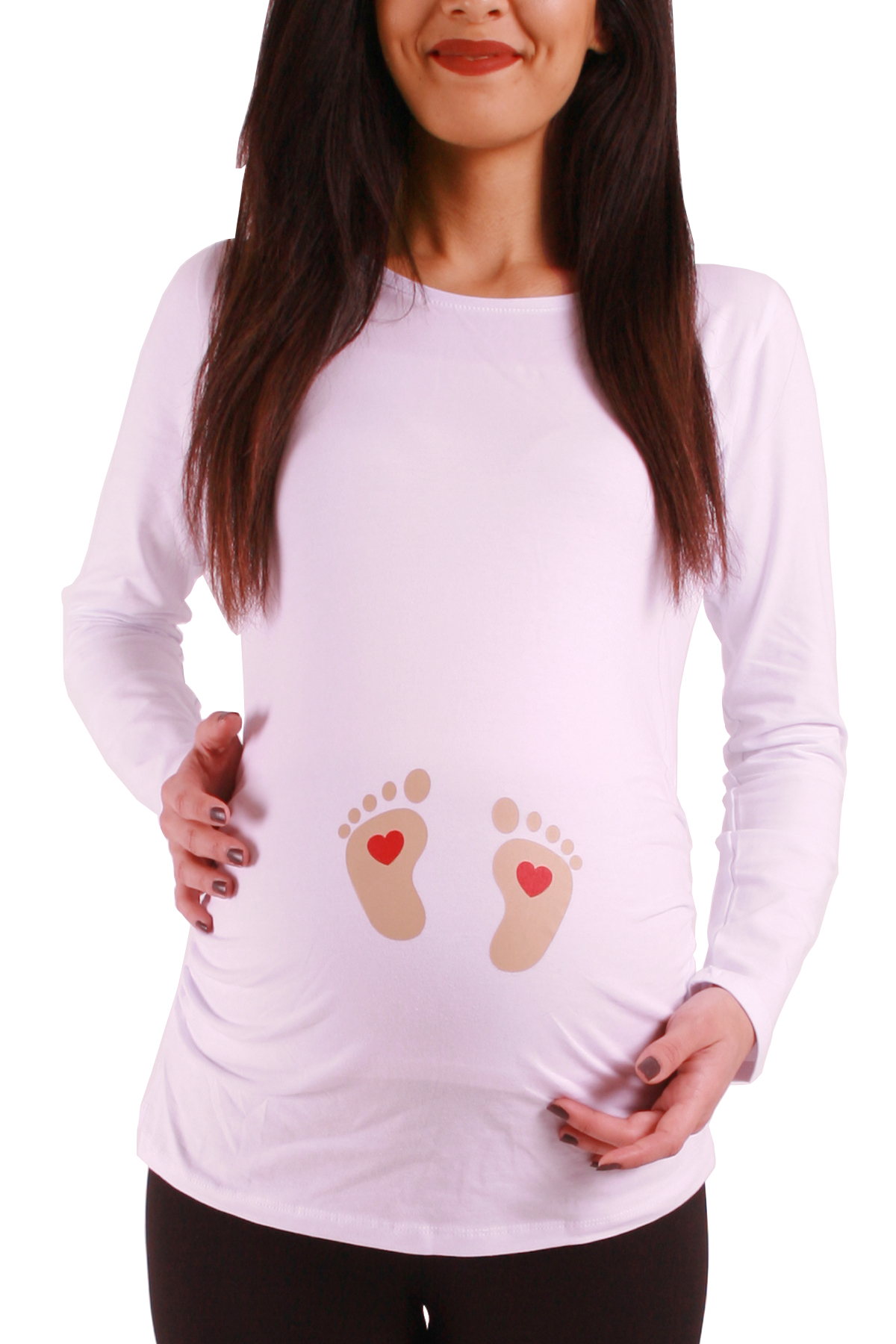 MAMIMODE Tričko s motívom BABY FUSSE White