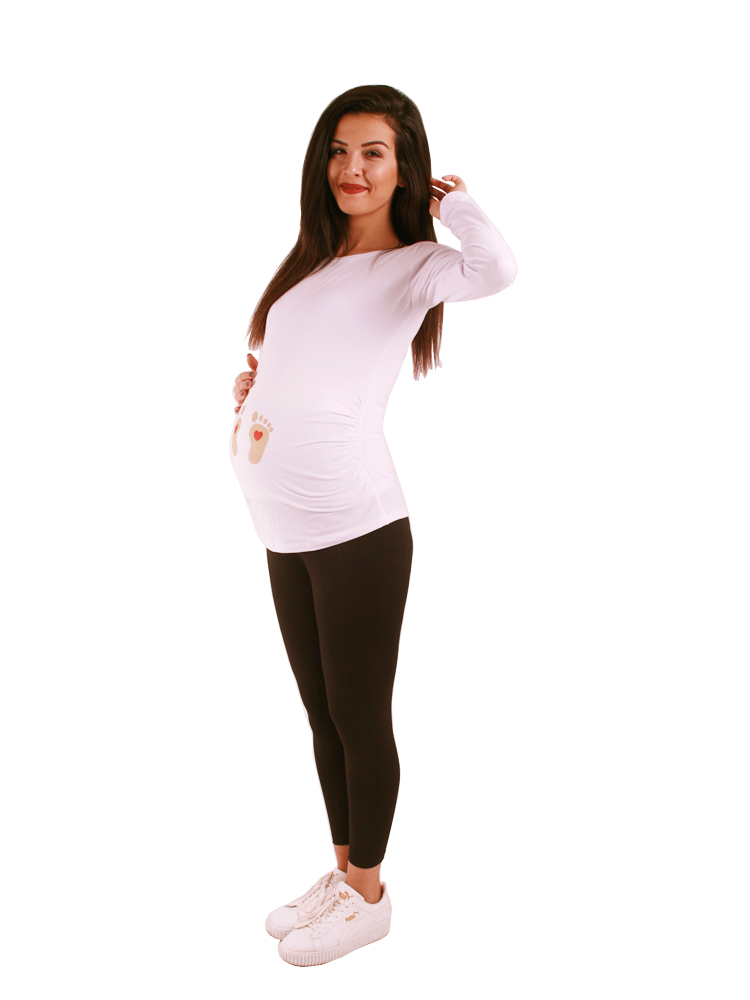 MAMIMODE Tričko s motívom BABY FUSSE White