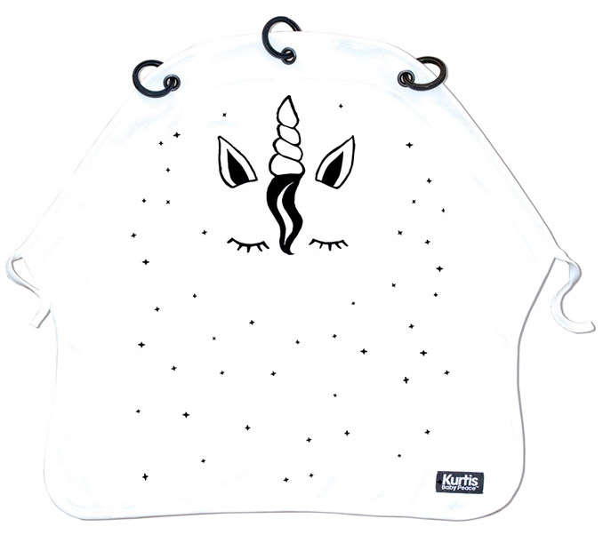 KURTIS Slnečná clona Unicorn Black and White