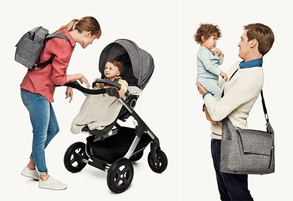 STOKKE Prebaľovacia taška black melange