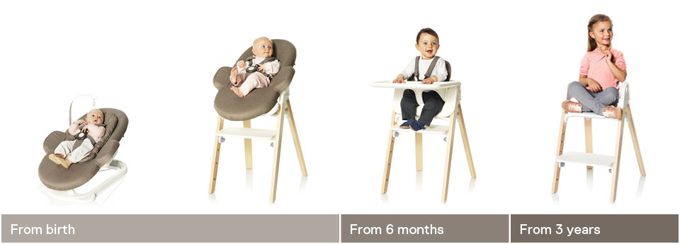 Lehátko STOKKE Steps Deep Grey