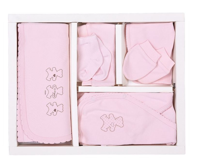 KITIKATE Novorodenecký 10-dielny set Organic Pink