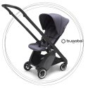 Športový kočík BUGABOO Ant BLACK / STEEL BLUE strieška STEEL BLUE