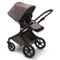 BUGABOO Fox 2 - 2. kombinácia Mineral Colection Podvozok BLACK, poťah športového sedadla, hlboká vanička, strieška TAUPE