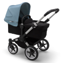 BUGABOO Donkey 3 Mono 2. kombinácia Podvozok ALU poťah športového sedadla, hlboká vanička BLACK strieška VAPOR BLUE