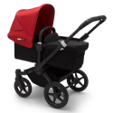 BUGABOO Donkey 3 Mono 2. kombinácia Podvozok BLACK poťah športového sedadla, hlboká vanička BLACK strieška RED