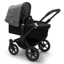 BUGABOO Donkey 3 Mono 2. kombinácia Podvozok BLACK poťah športového sedadla, hlboká vanička BLACK strieška GREY MELANGE