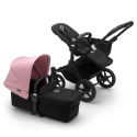 BUGABOO Donkey 3 Mono 2. kombinácia Podvozok BLACK poťah športového sedadla, hlboká vanička BLACK strieška SOFT PINK