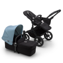 BUGABOO Donkey 3 Mono 2. kombinácia Podvozok BLACK poťah športového sedadla, hlboká vanička BLACK strieška VAPOR BLUE